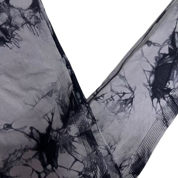 Yoga Leggings Grey Black Marble Tie Dye Junior Size Large - Picture 8 of 11